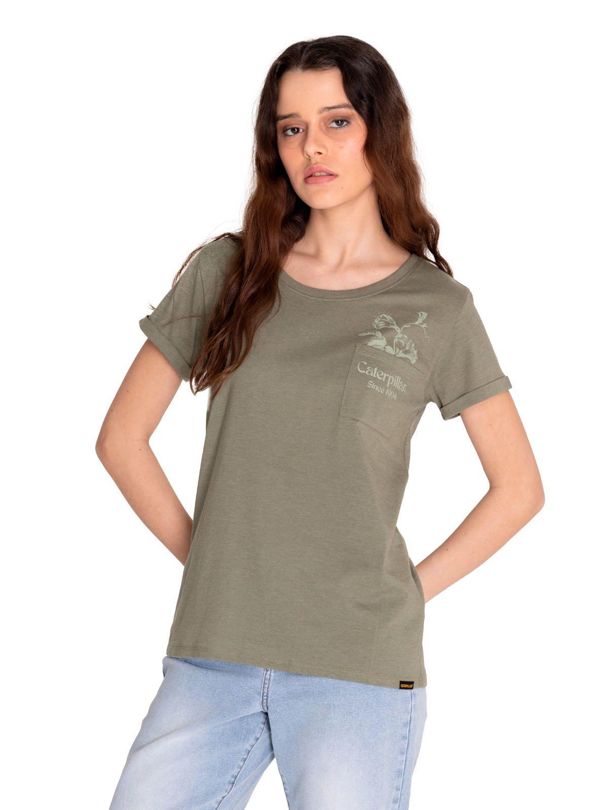Polera Manga Corta Mujer Novelty Pocket Tee 1 Verde-1