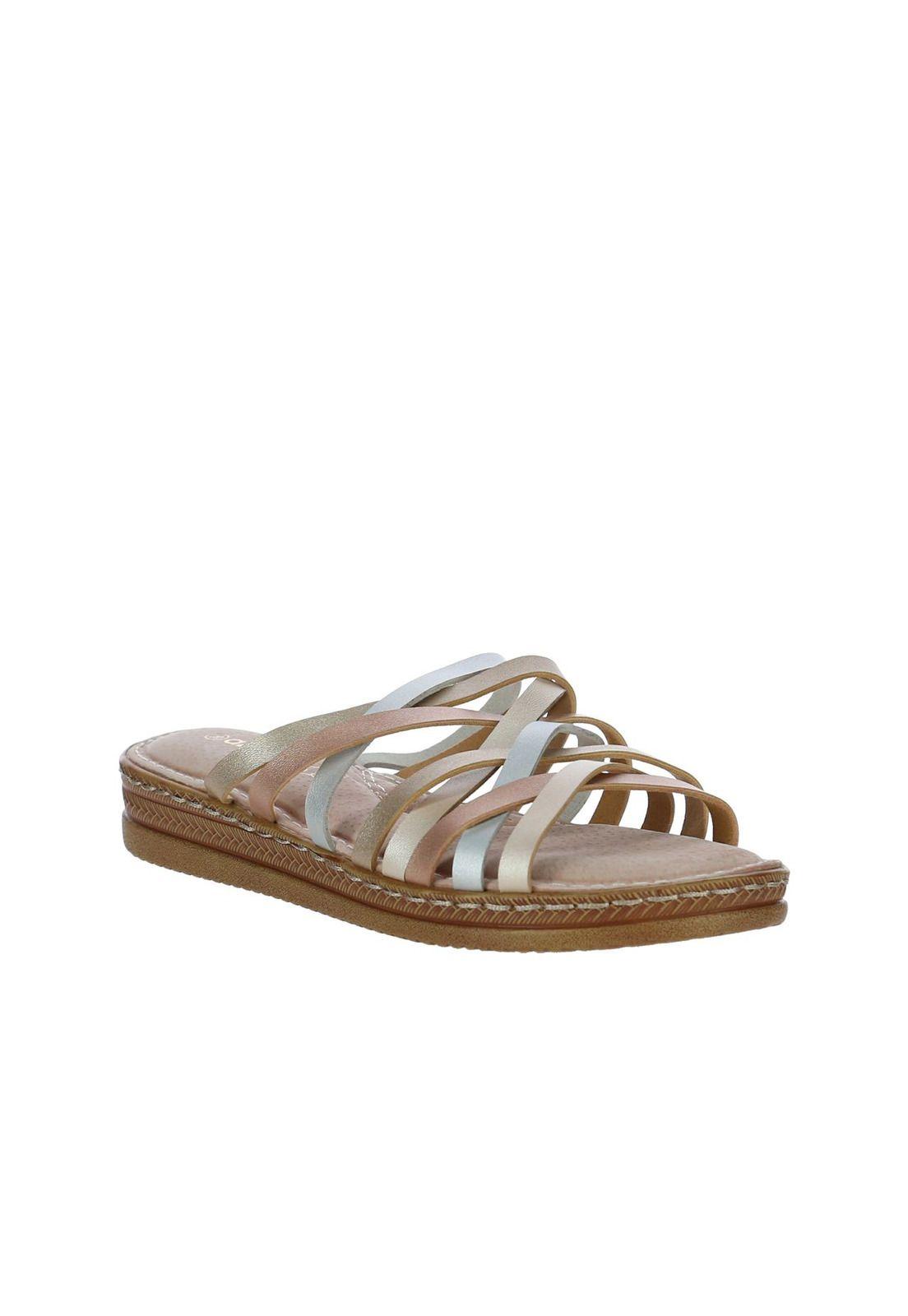 Sandalia Mujer Scrapy Plateado/Rosa/ Dorado-1