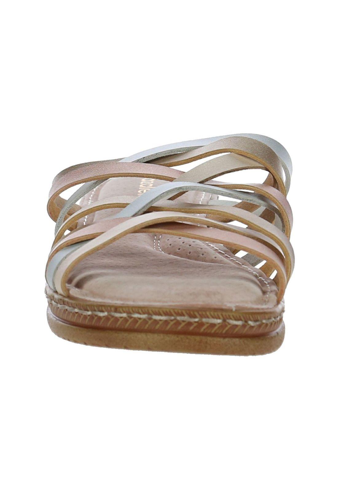 Sandalia Mujer Scrapy Plateado/Rosa/ Dorado-2