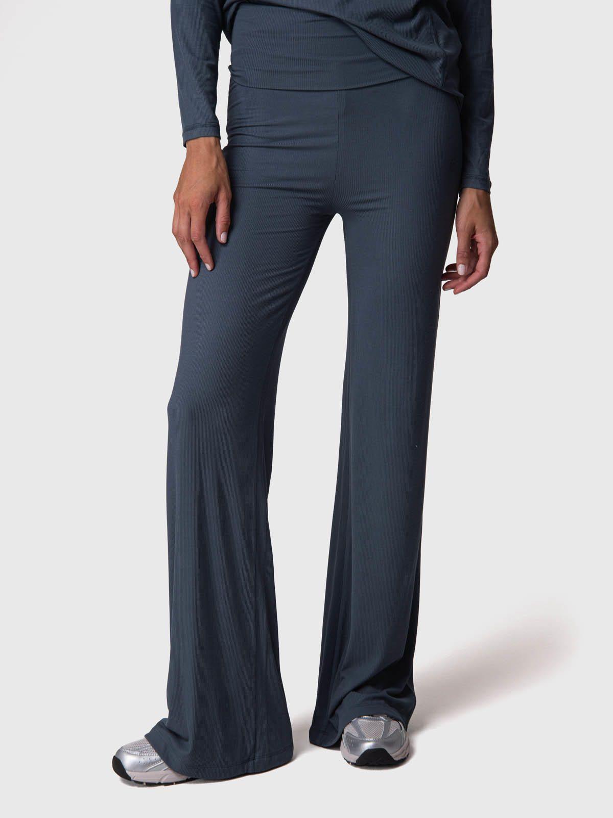 Pantalón Modal Rib Gris-0