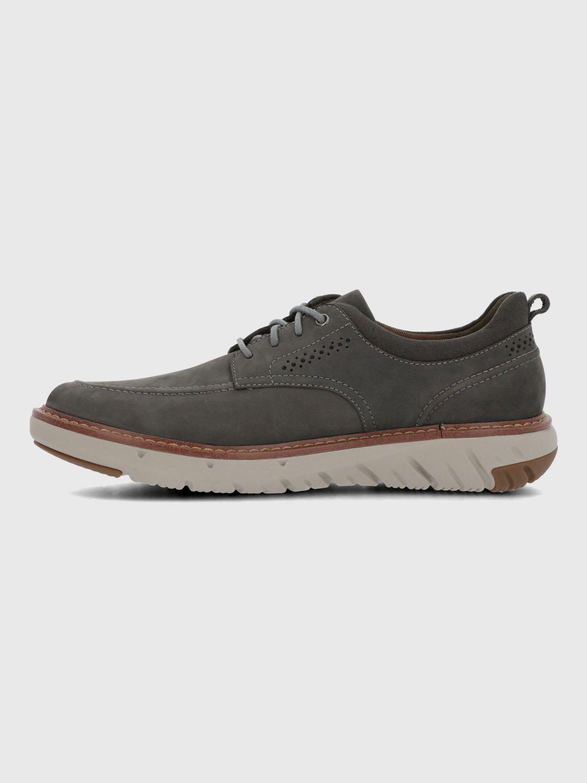 Zapato Cuero Hombre Smart Derby Gris-4