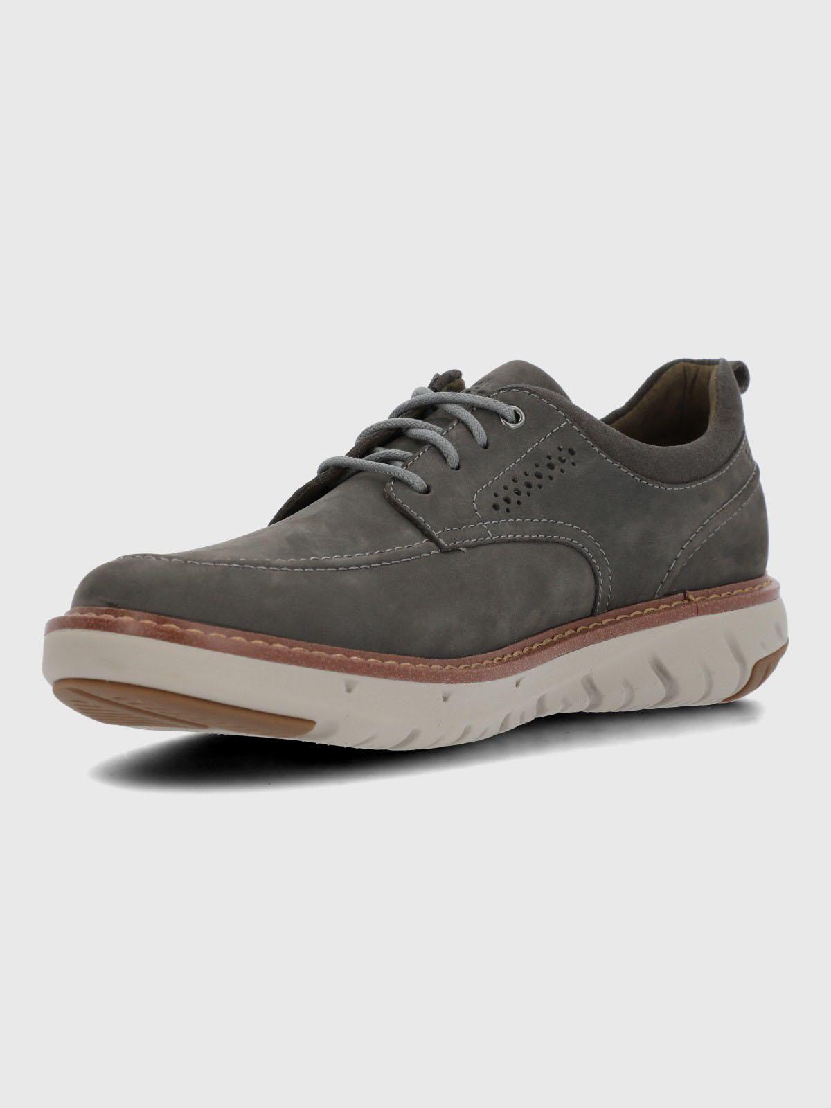 Zapato Cuero Hombre Smart Derby Gris-5