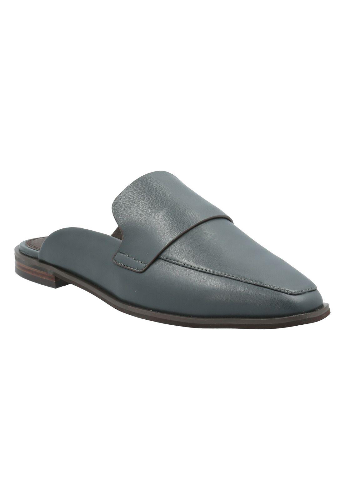 Zapato Cuero Mujer Somel Gris -1