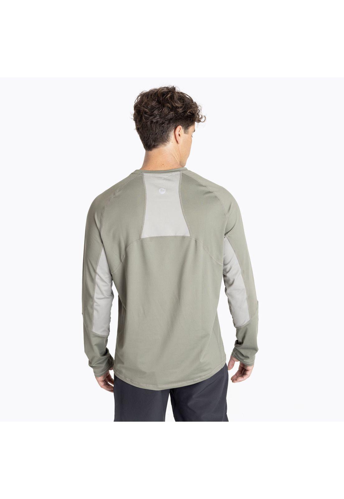 Polera Hombre Long Sleeves Trail Running VERDE-1