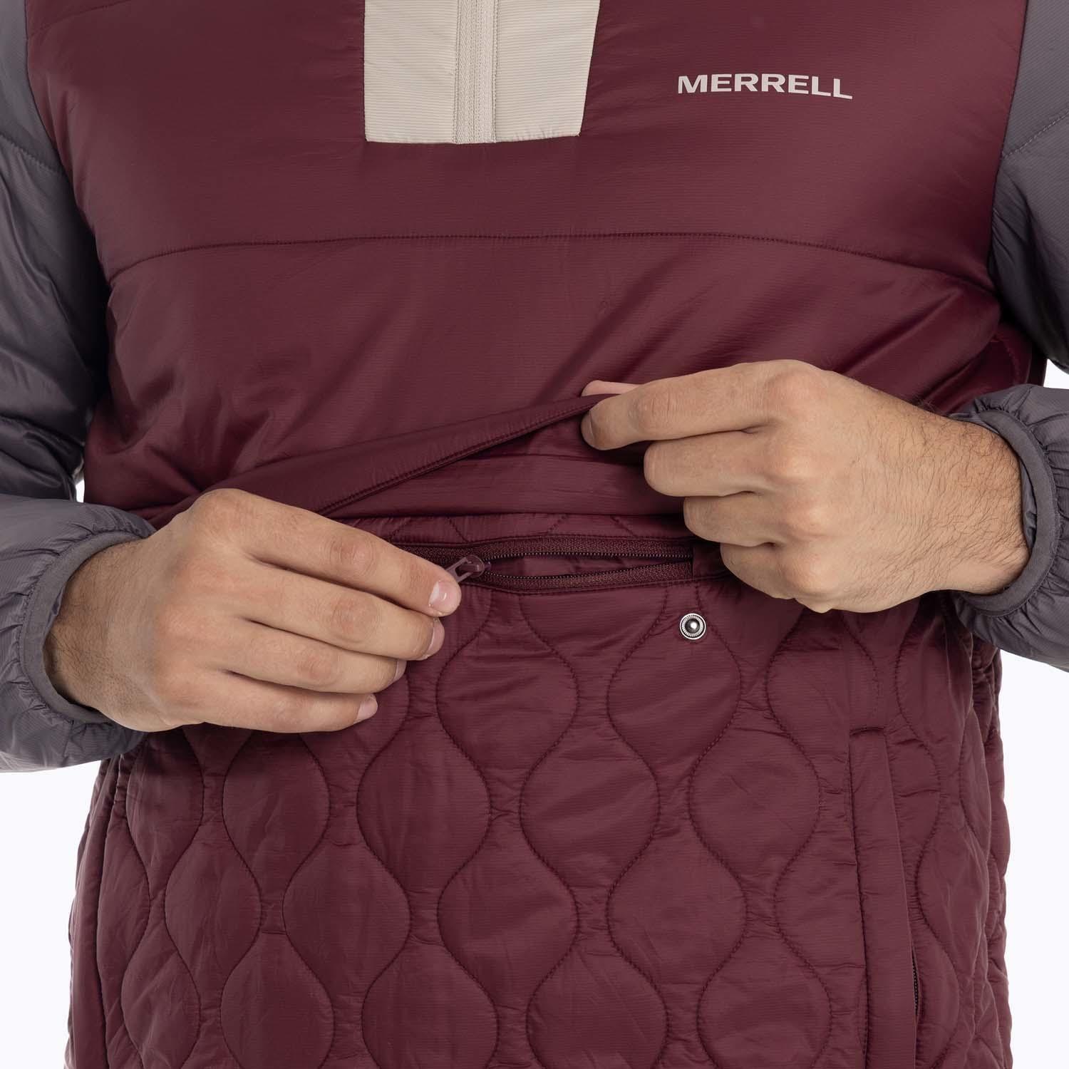 Parka Hombre Mid Zipper Burdeo Merrell-7