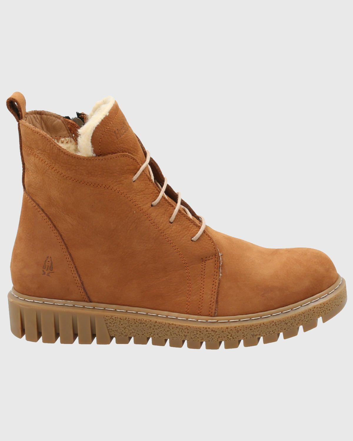 Botin Cuero Mujer Clere Café-1