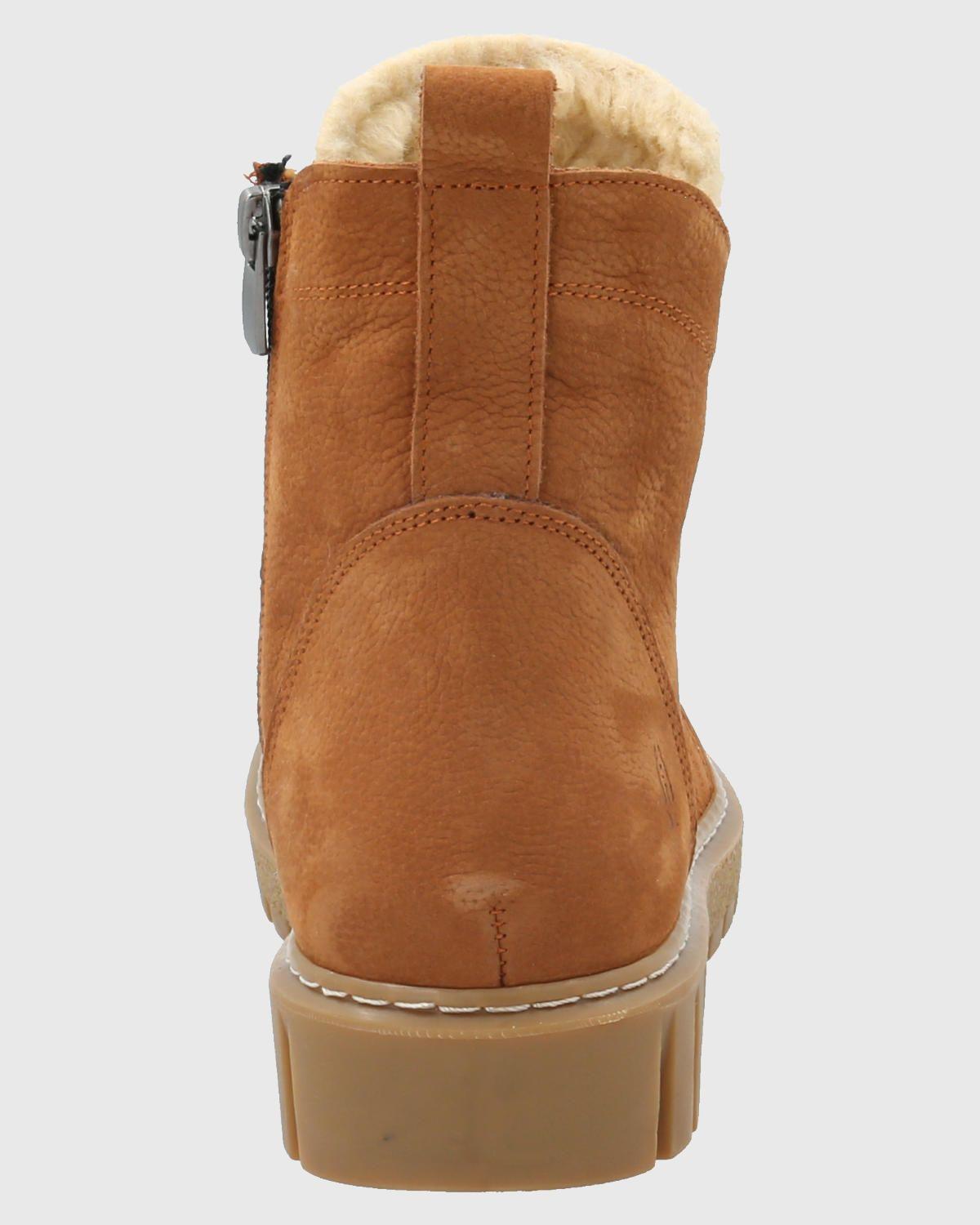 Botin Cuero Mujer Clere Café-6