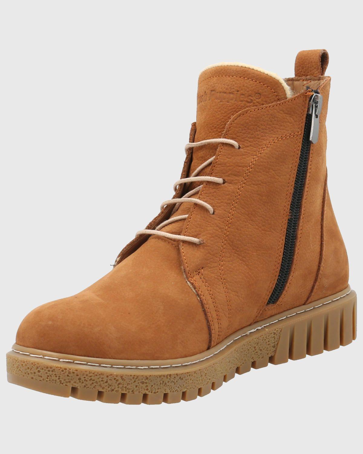 Botin Cuero Mujer Clere Café-4