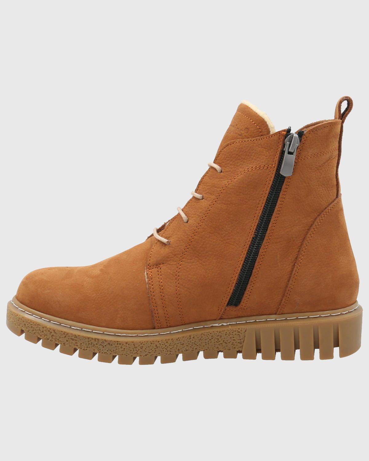Botin Cuero Mujer Clere Café-5