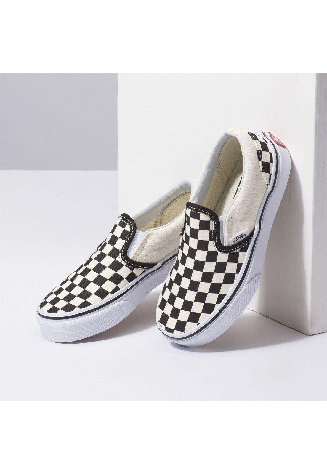 Zapatilla Niño Classic Slip-On (Checkerboard)Black-3