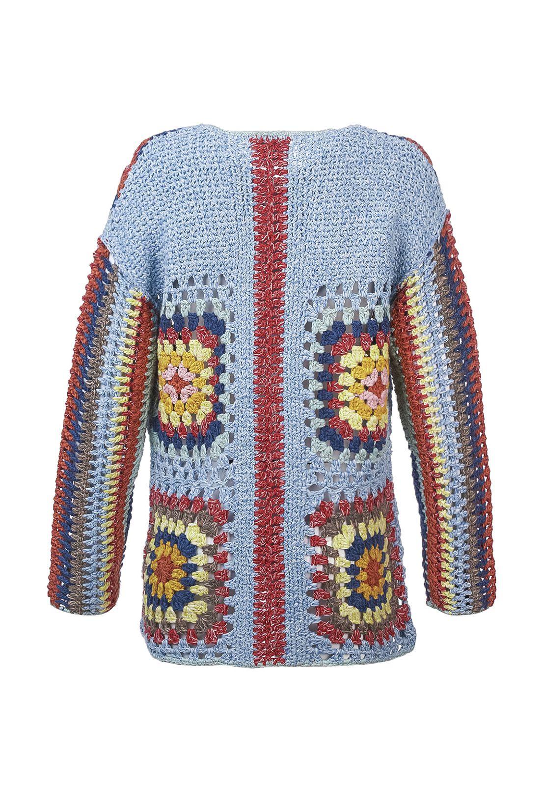 Sweater Algodón Orgánic Positano Celeste Mujer-1