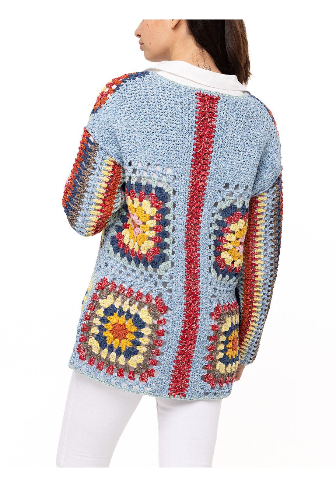 Sweater Algodón Orgánic Positano Celeste Mujer-4