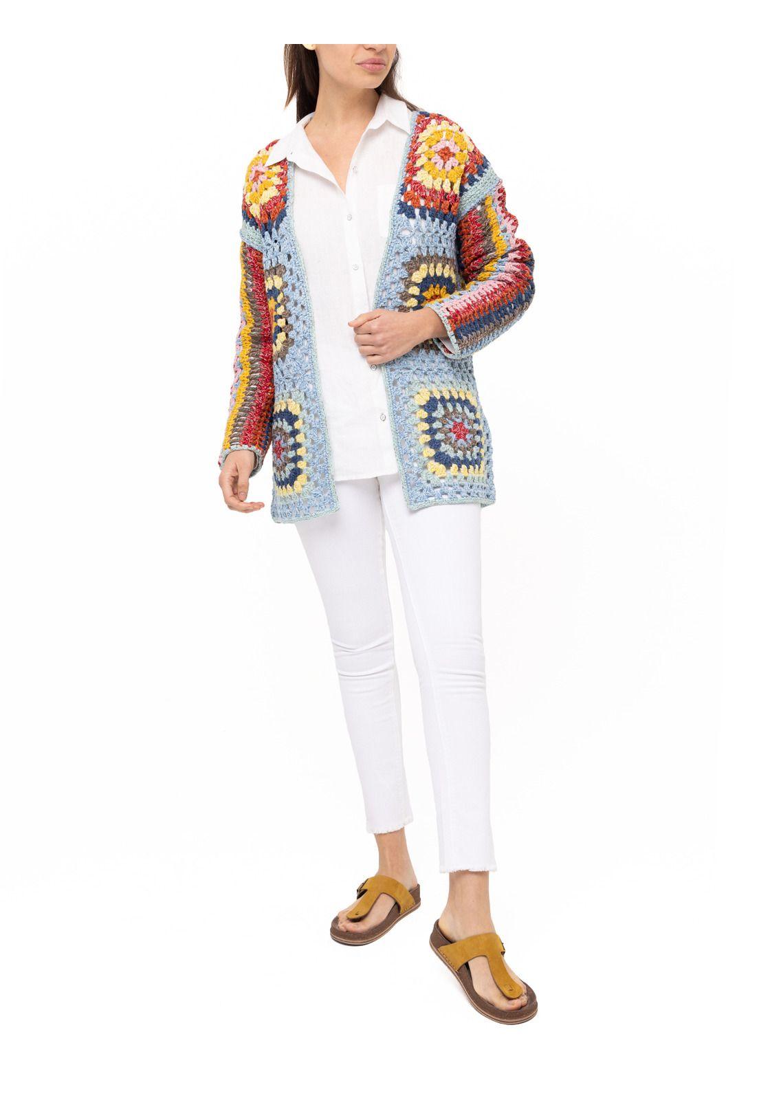 Sweater Algodón Orgánic Positano Celeste Mujer-6