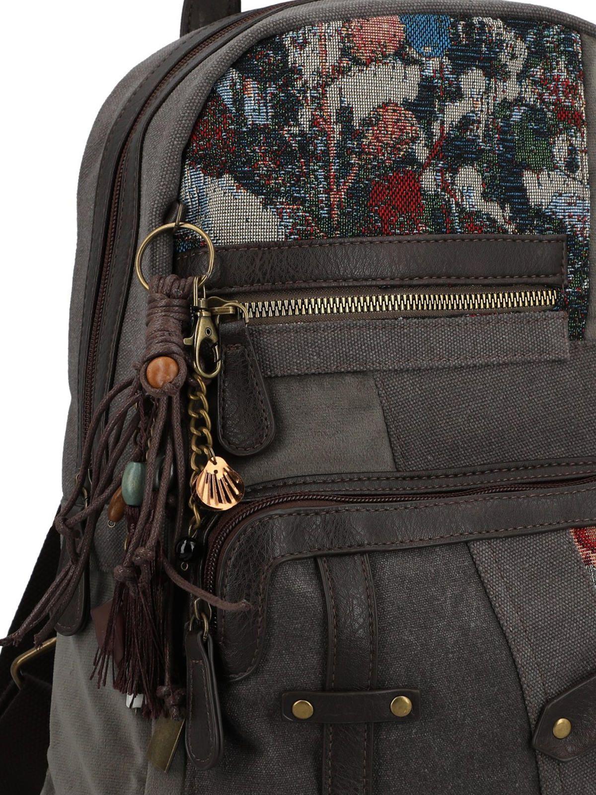 Mochila Textil Mujer Carmin Back Gris-4