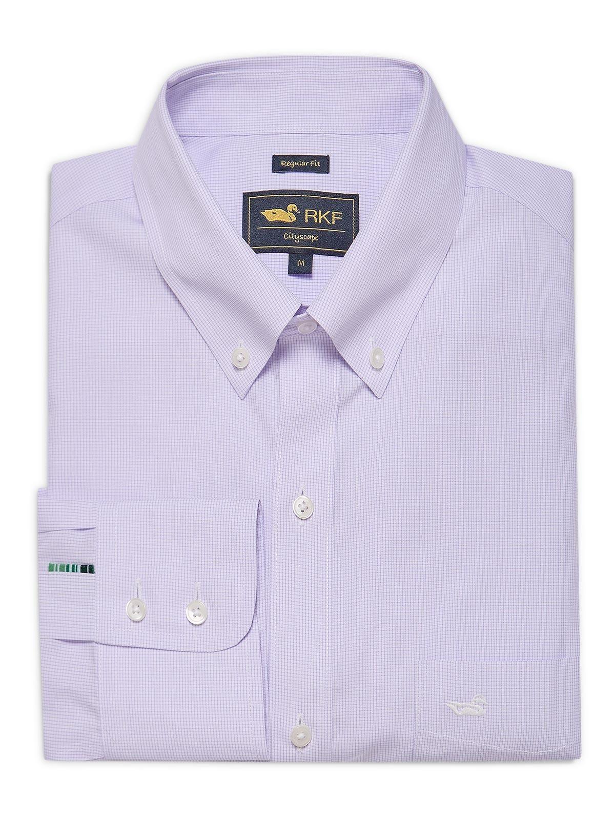 Camisa Libre de Arrugas Algodón Azul Hombre-0