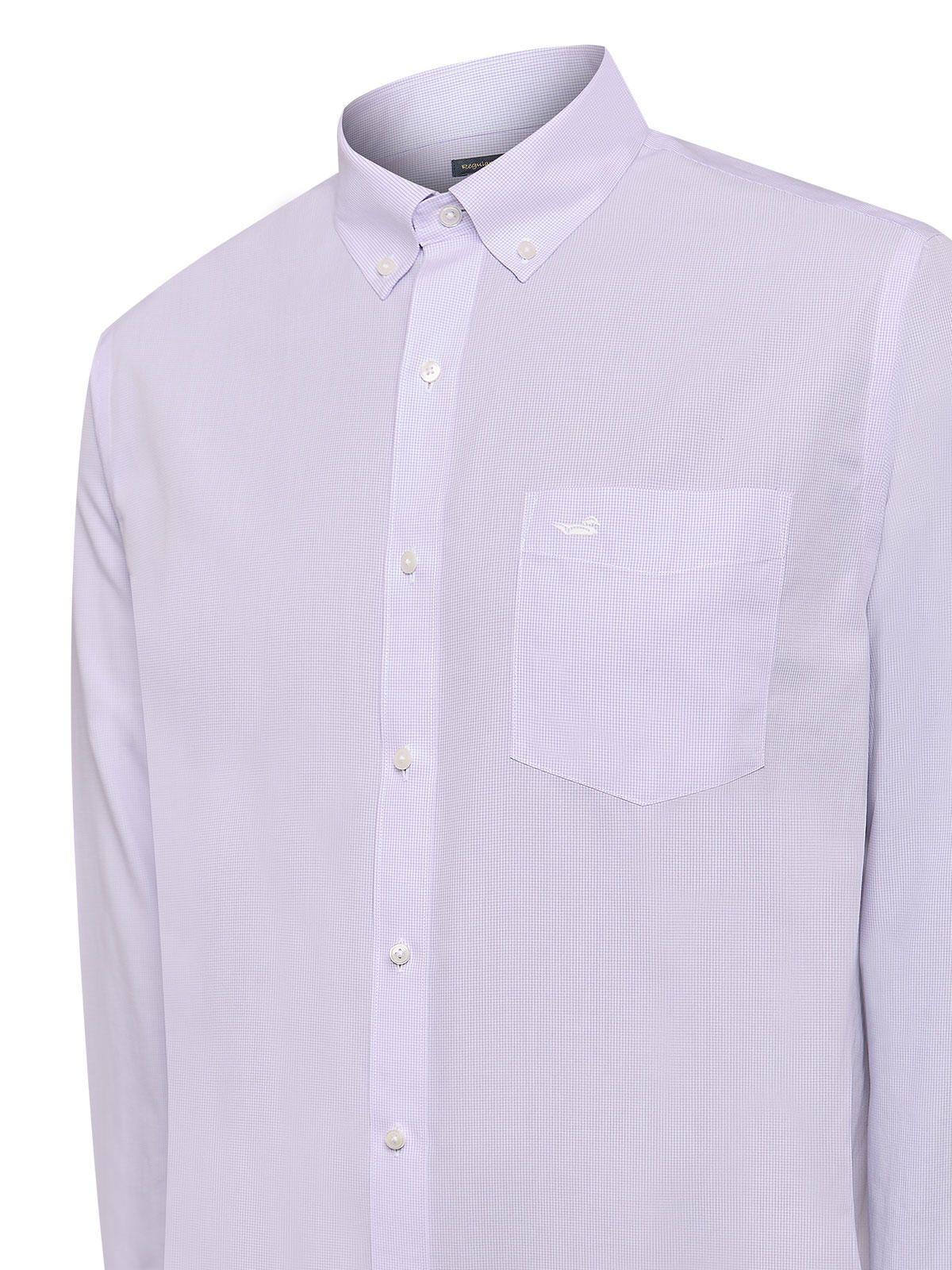 Camisa Libre de Arrugas Algodón Azul Hombre-4