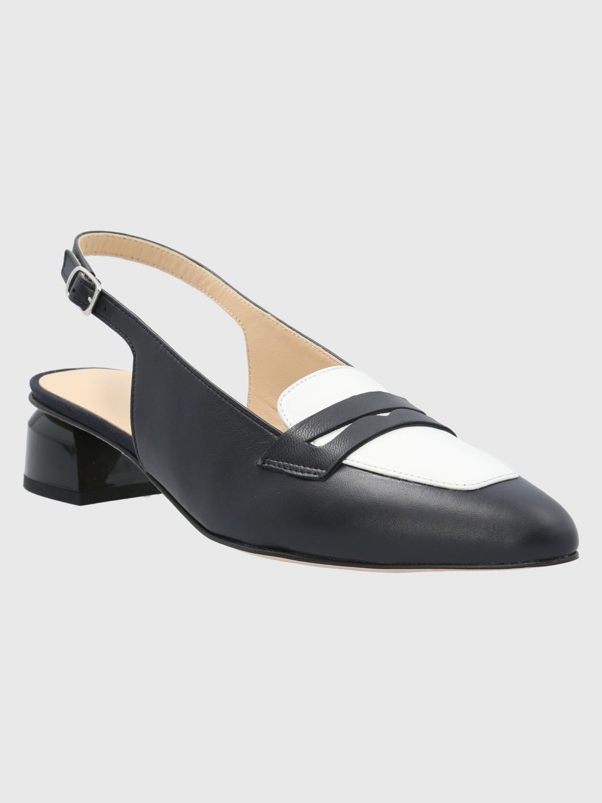 Zapato Cuero Azul Oscuro Mujer Giada -0