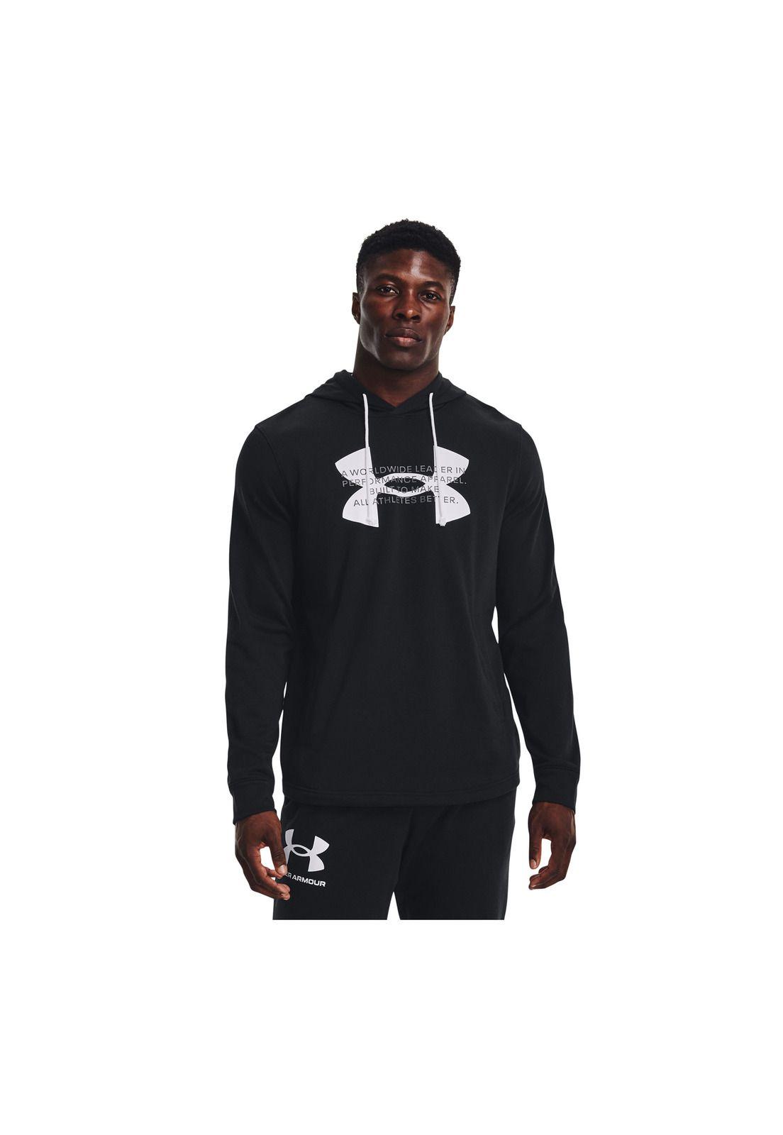 Polerón Buzo Hombre Rival Terry Logo Hod Negro-2