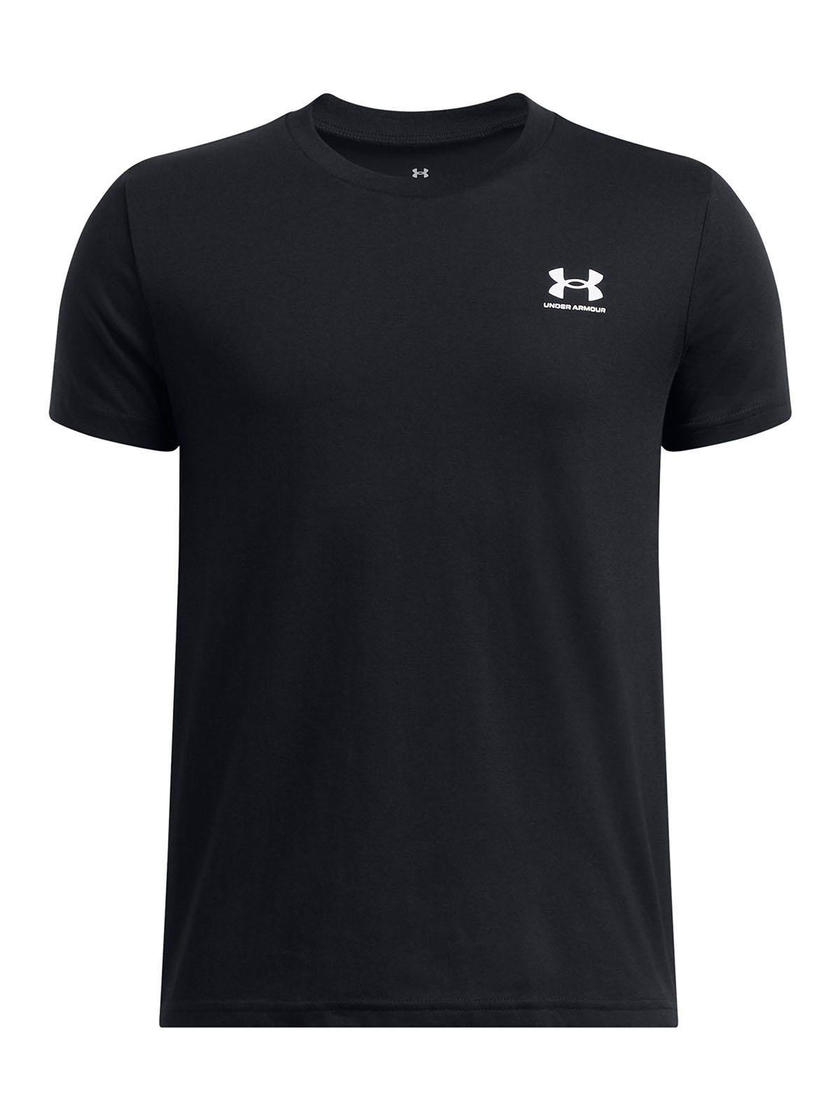 Polera Manga Corta Ua Sportstyle Lc Negro Para Niño-0