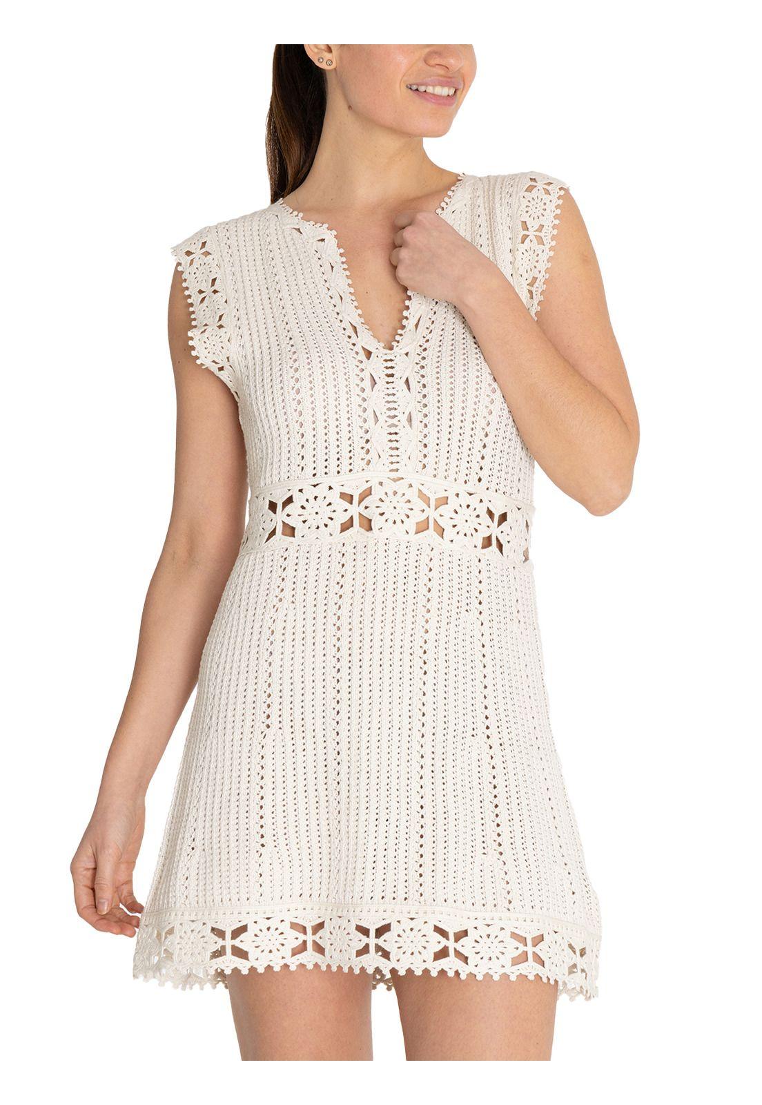 vestido Algodón Orgánico Beige Lito Mujer -6