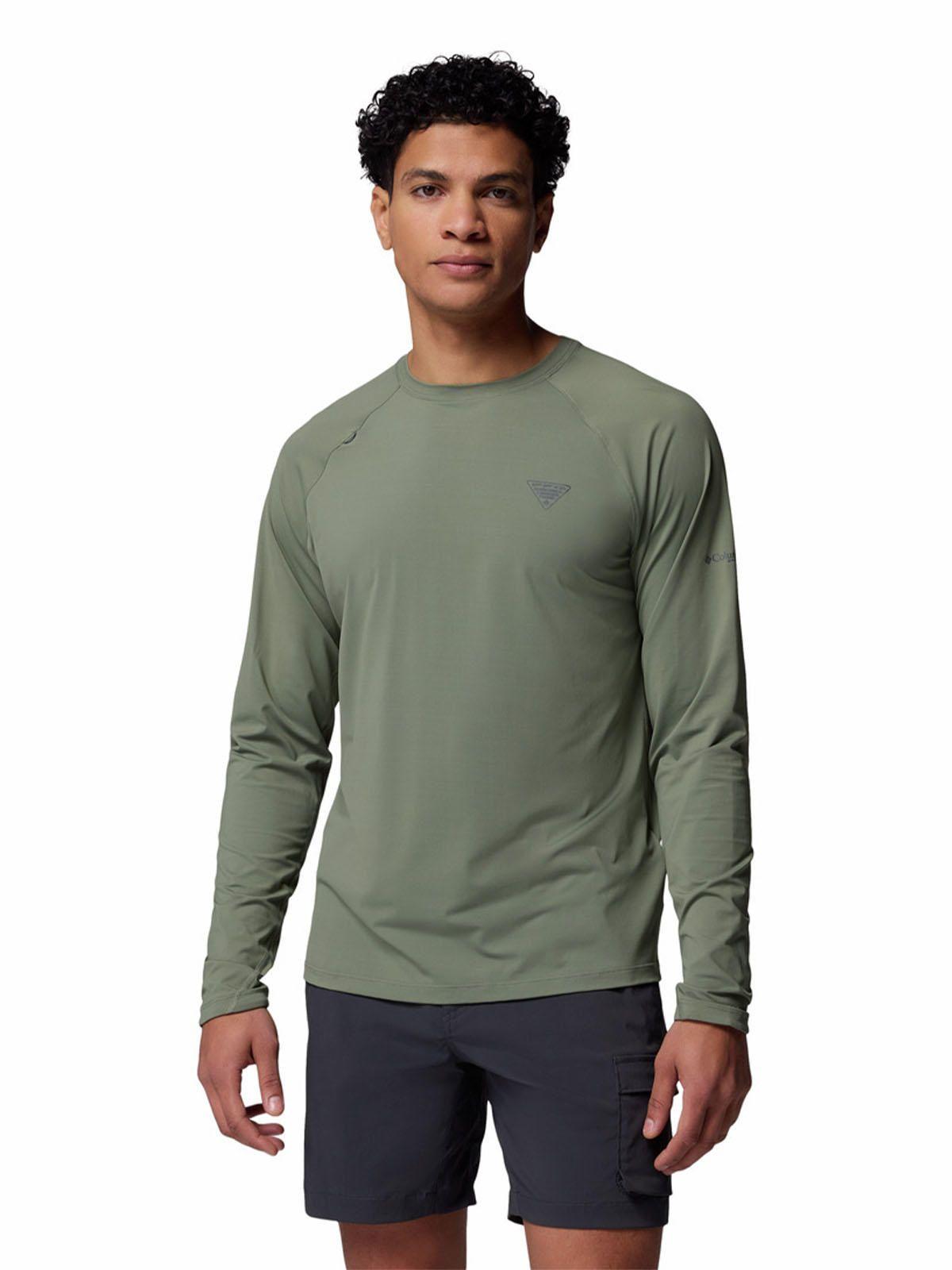 Polera Manga Larga Hombre Wild Cast Sun Verde-0