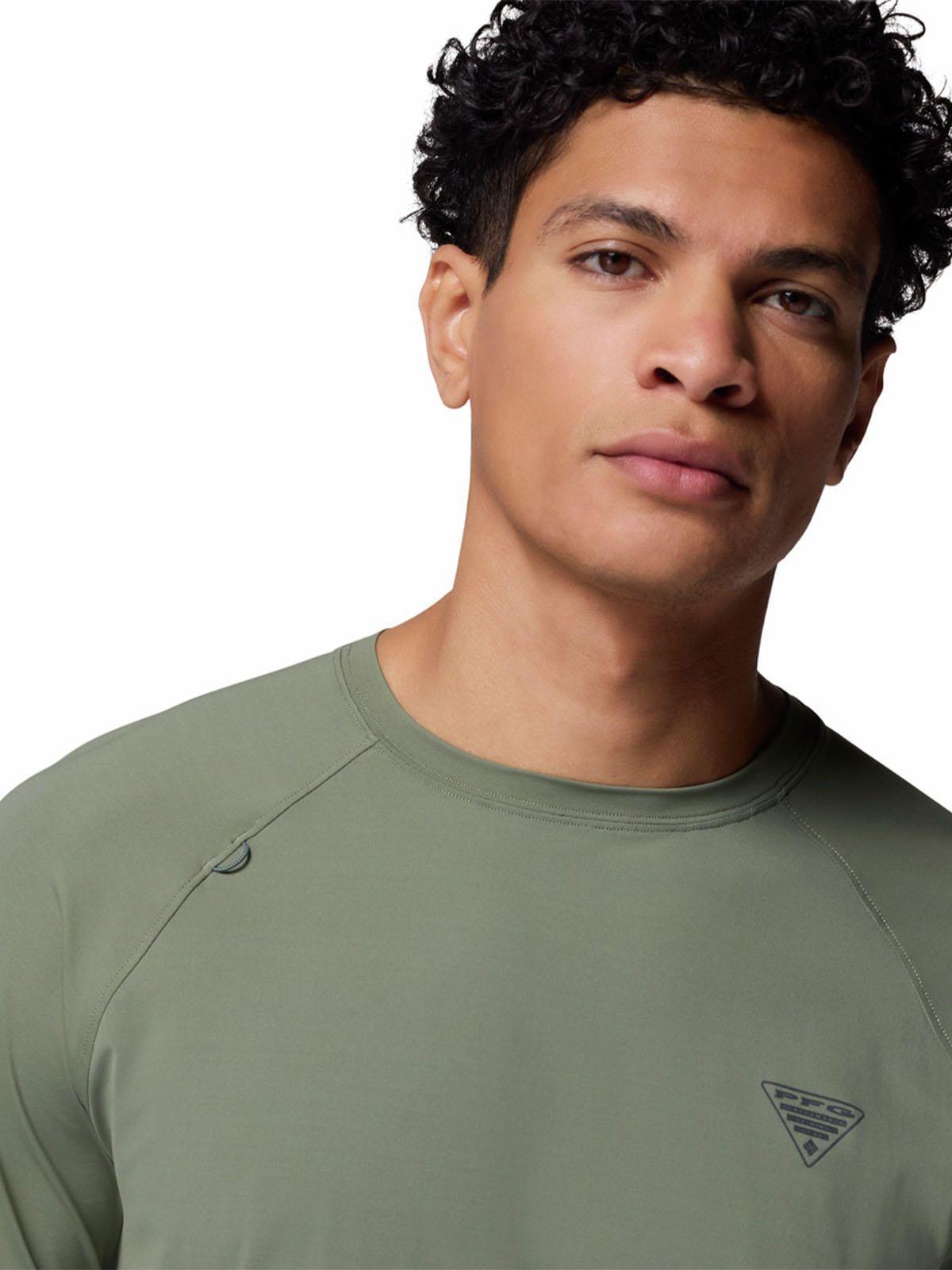 Polera Manga Larga Hombre Wild Cast Sun Verde-1