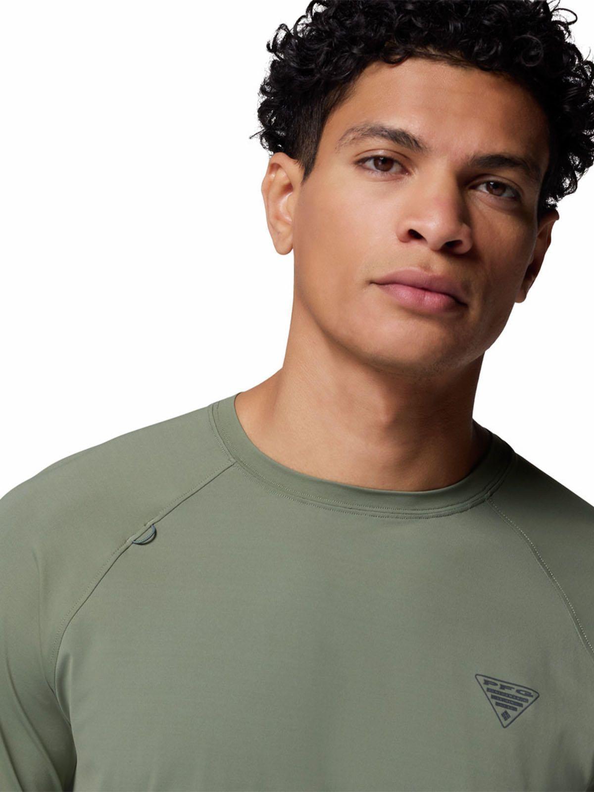 Polera Manga Larga Hombre Wild Cast Sun Verde-1