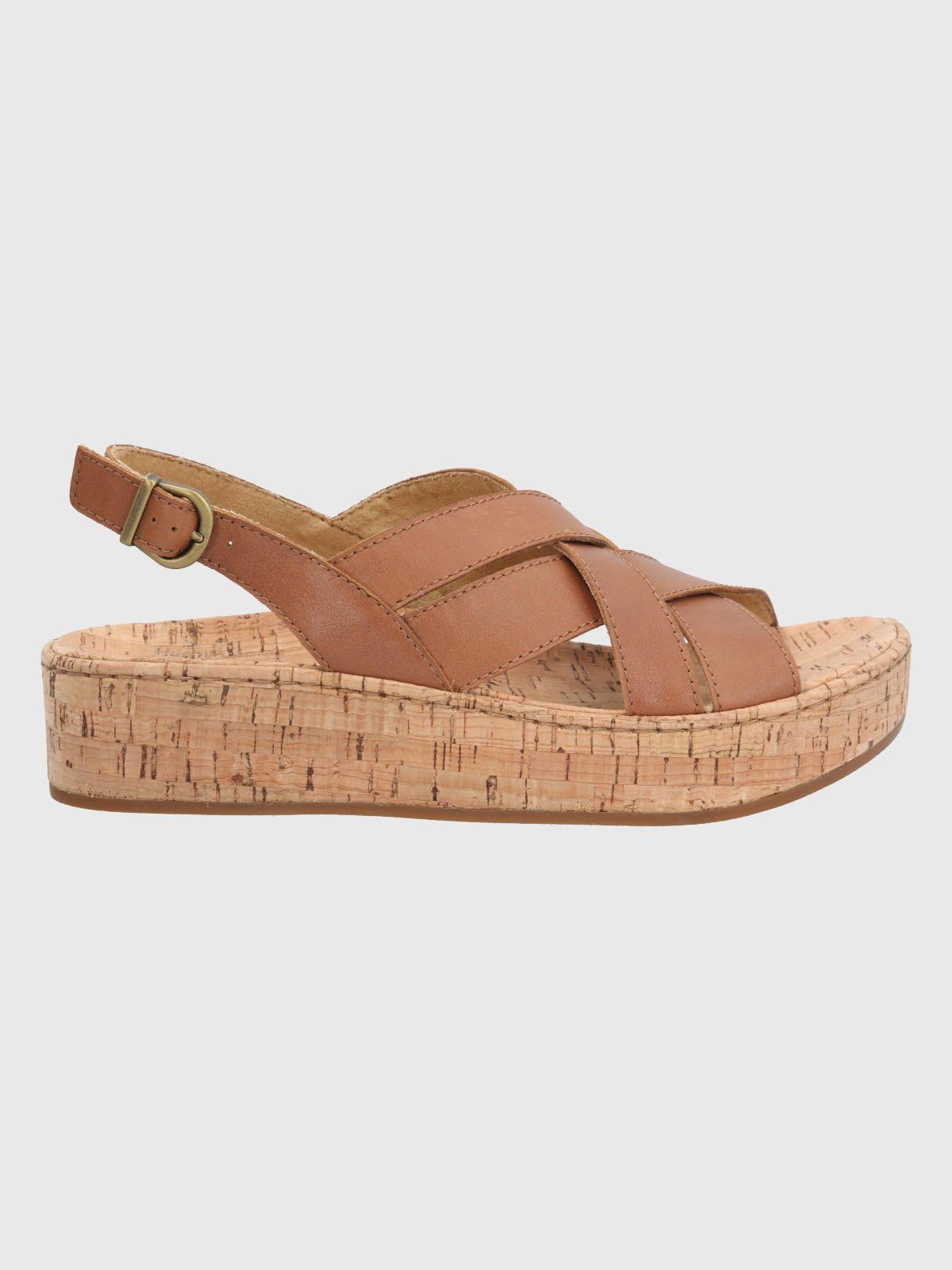 Sandalia Cuero Café Mujer Molle -1