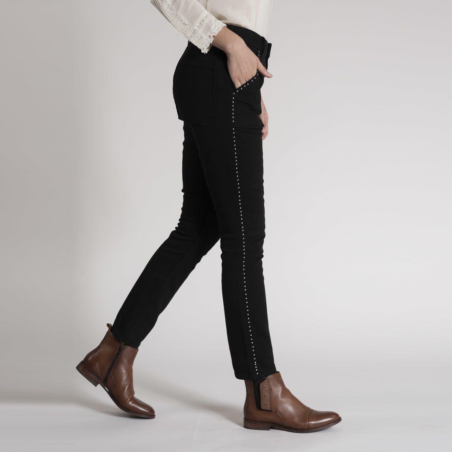 Jeans Mujer Lise Algodón Negro-1