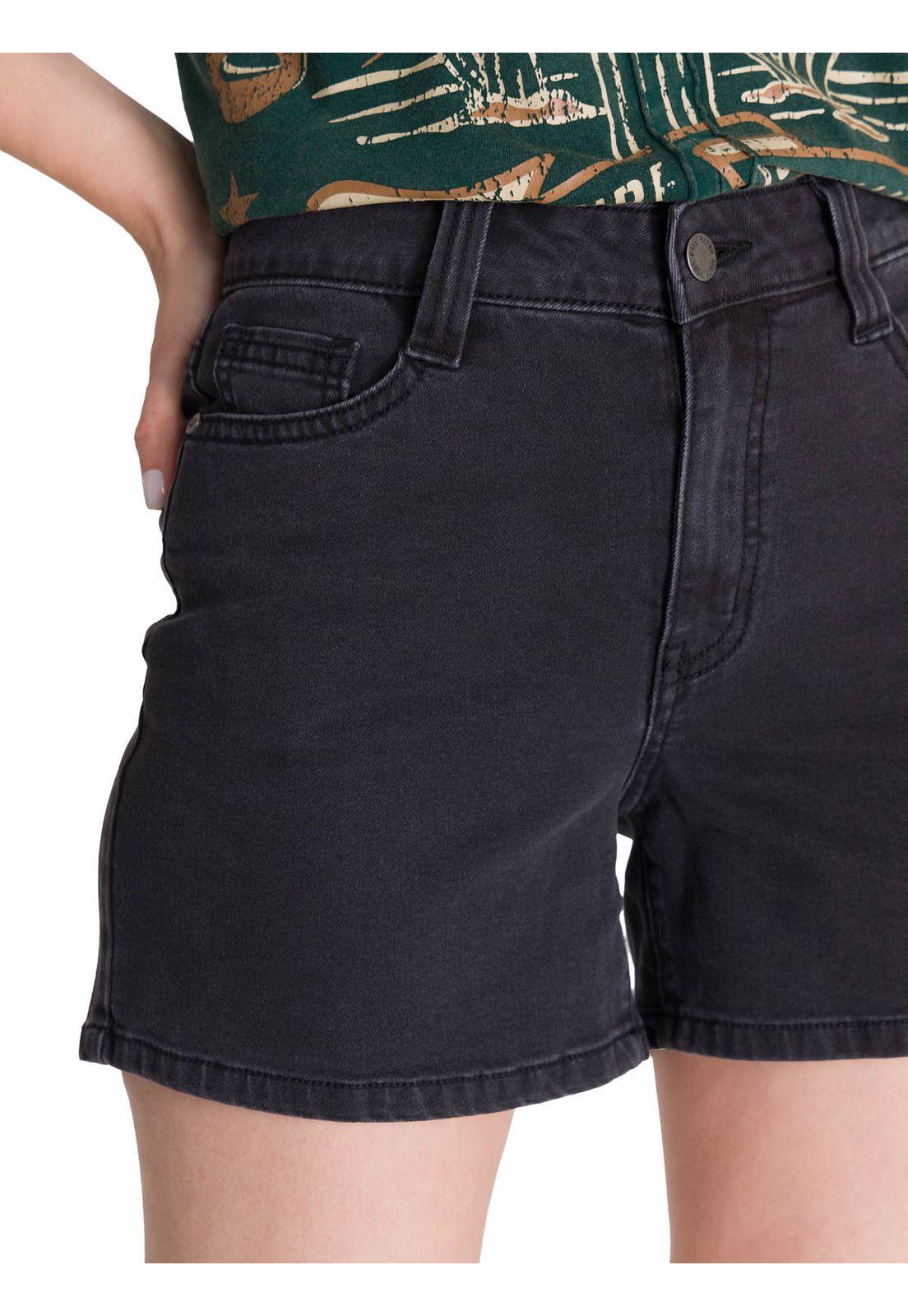 Short Denim Mujer 5 Bolsillos Negro-5