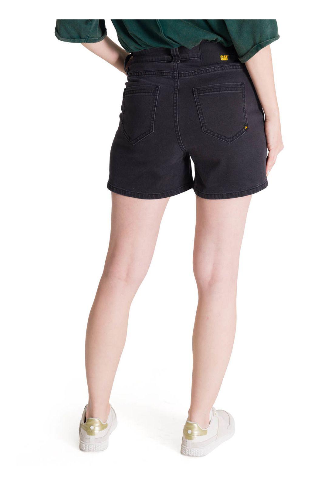 Short Denim Mujer 5 Bolsillos Negro-7