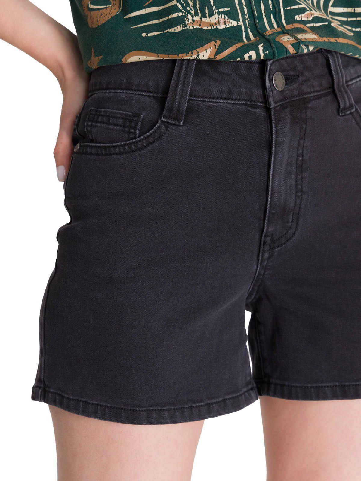 Short Denim Mujer 5 Bolsillos Negro-5