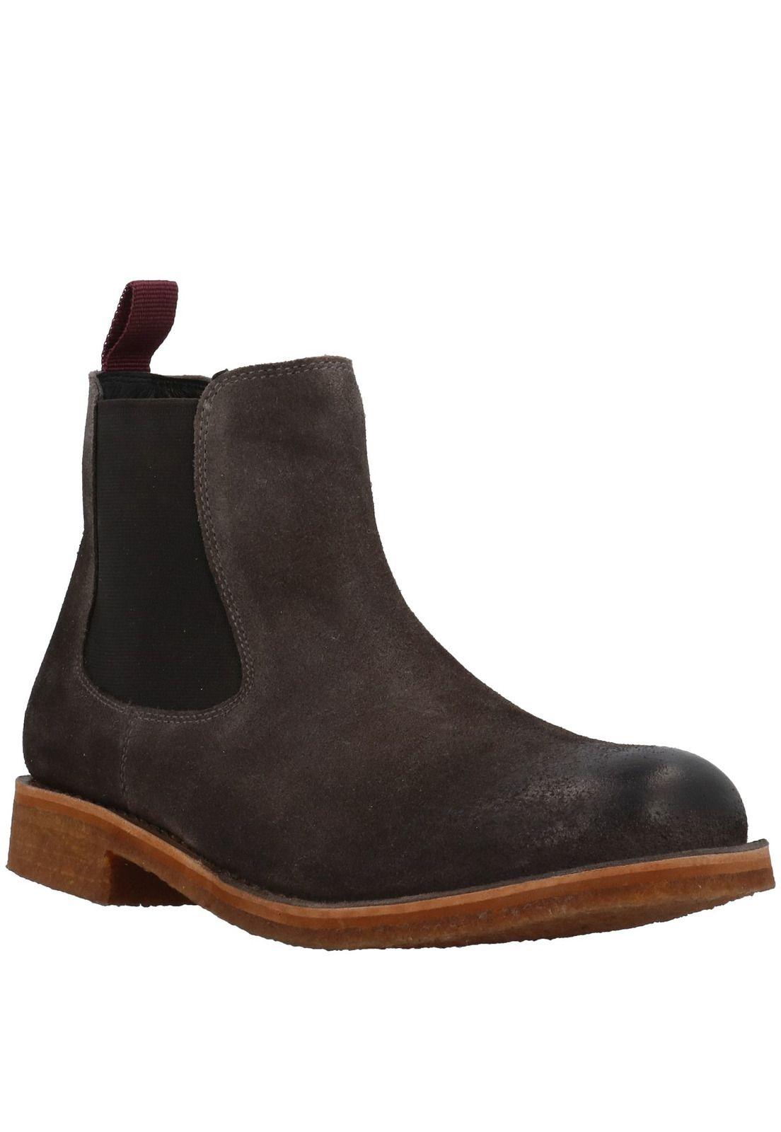 Botin Cuero Hombre Gizon Gris-0