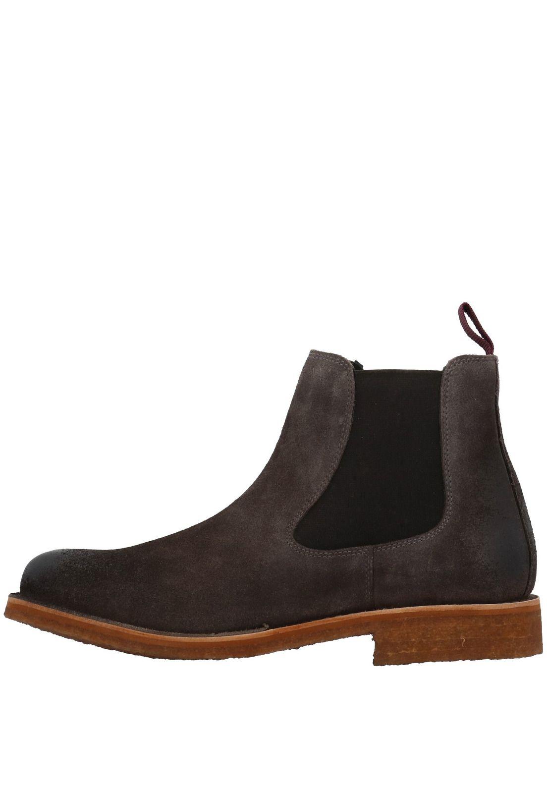 Botin Cuero Hombre Gizon Gris-4