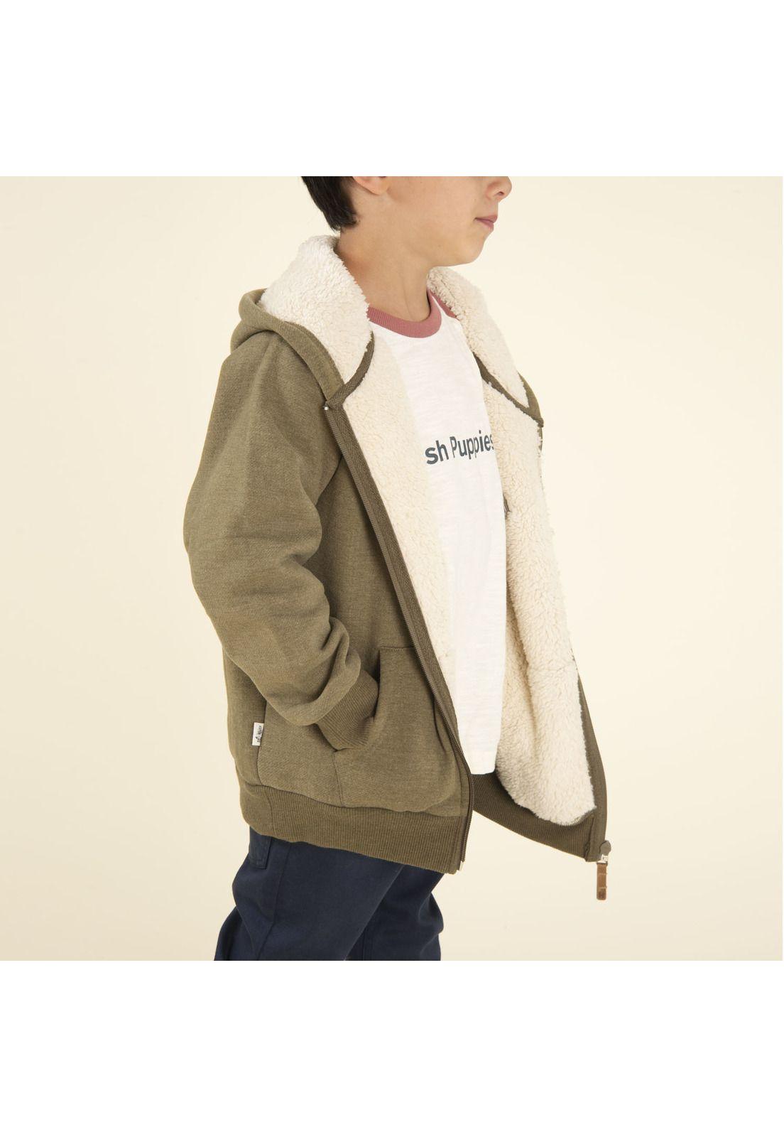 Polerón Niño Sherpa Verde Musgo-1