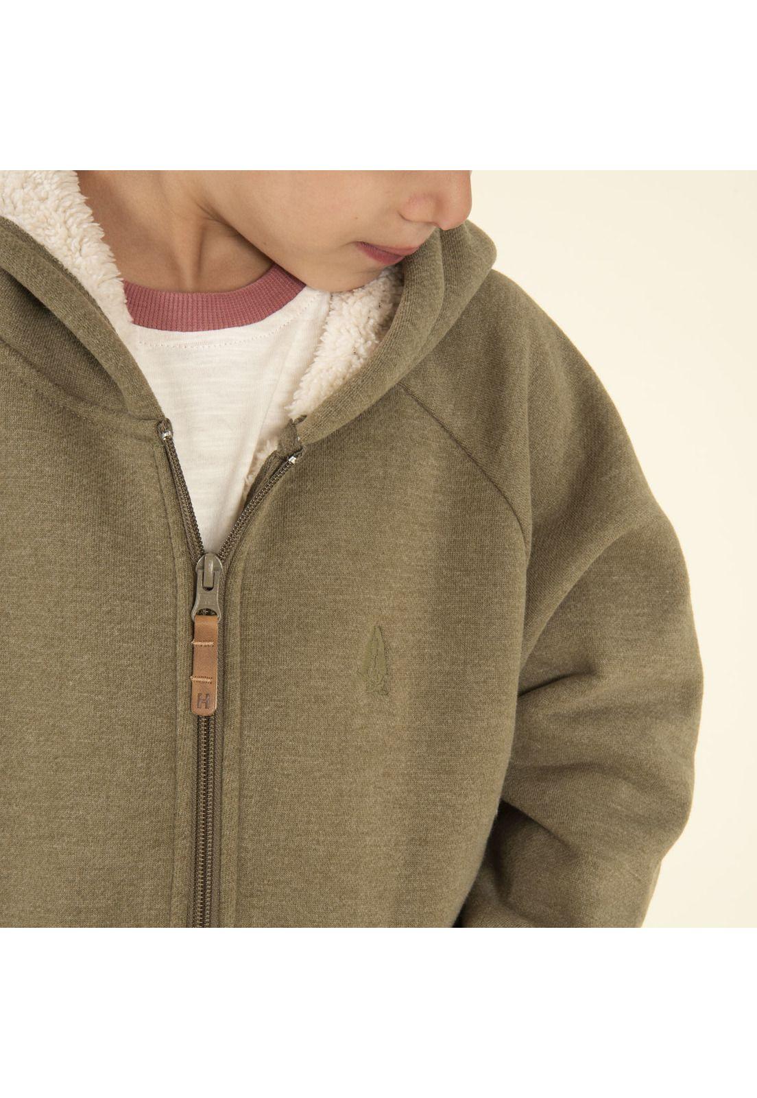 Polerón Niño Sherpa Verde Musgo-2