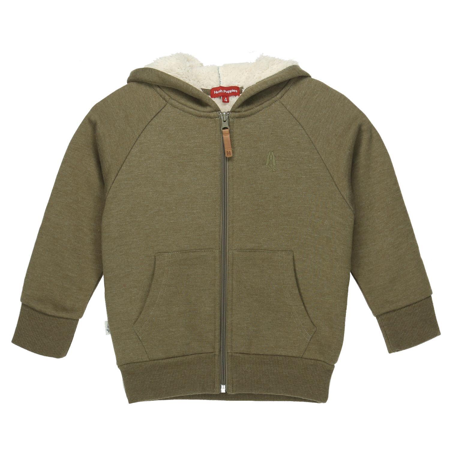 Polerón Niño Sherpa Verde Musgo-0