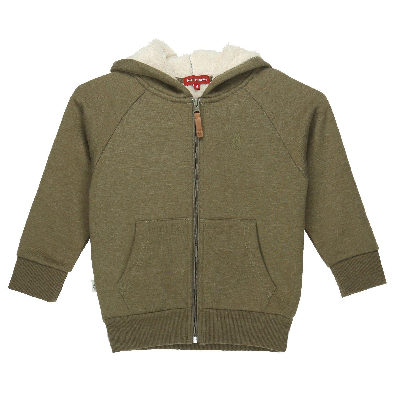 Polerón Niño Sherpa Verde Musgo-3