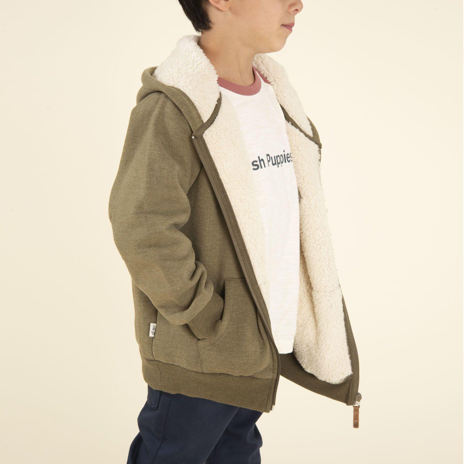 Polerón Niño Sherpa Verde Musgo-1