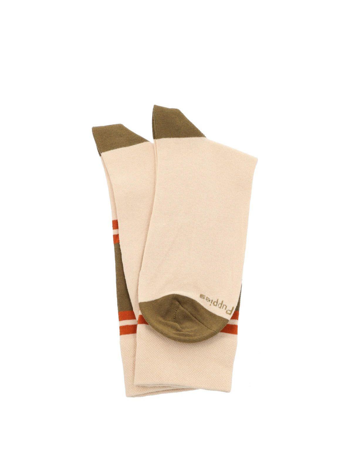 Calcetín Algodón Hombre C Cuff Dogblock Crema-2