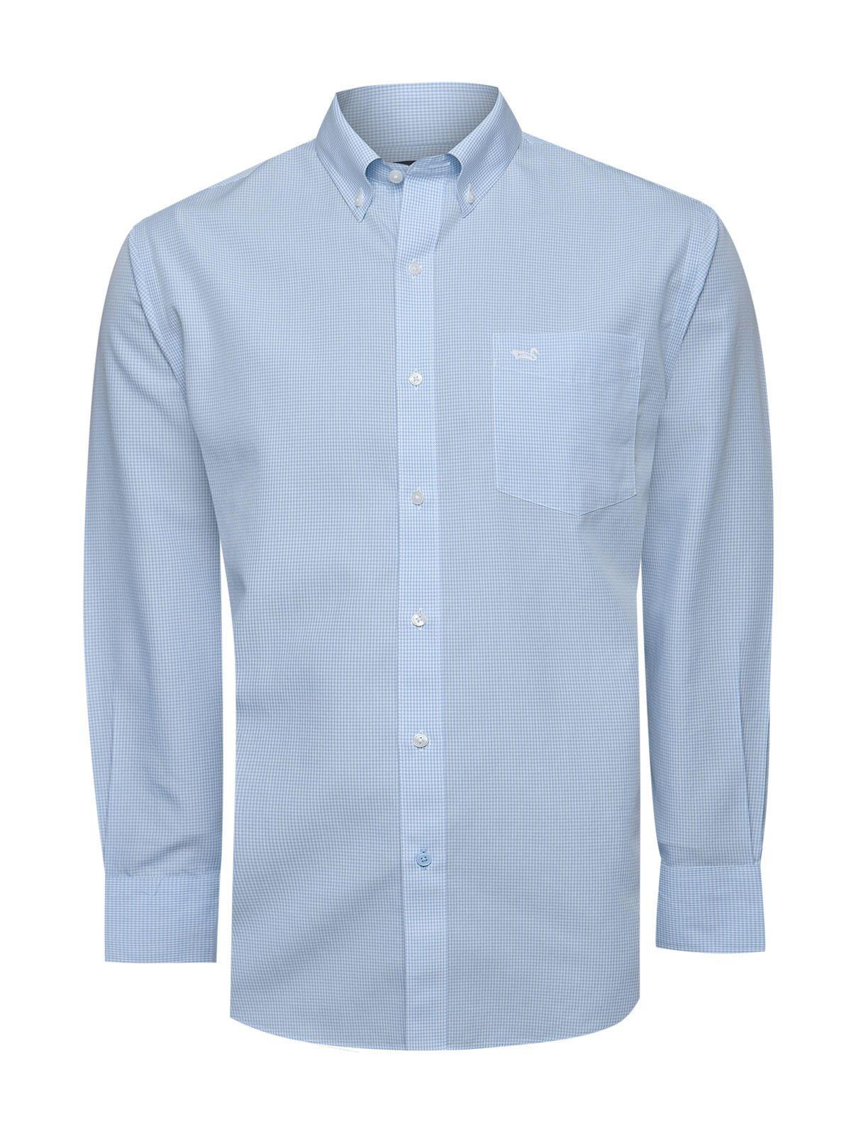 Camisa Azul claro Cuello Button-Down Hombre Wf-1