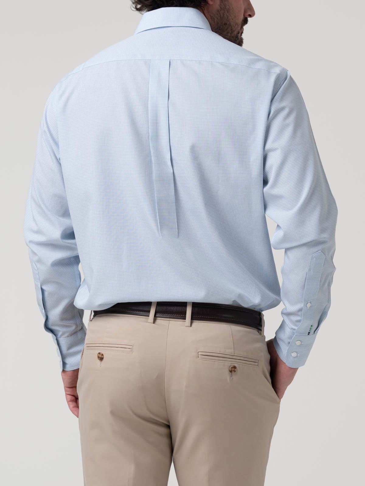 Camisa Azul claro Cuello Button-Down Hombre Wf-5