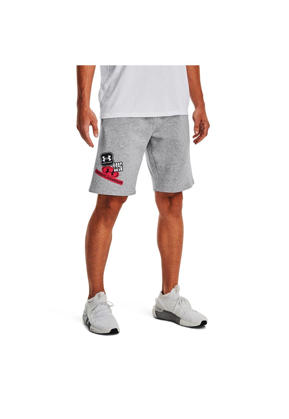 Short Train Riva Fleece Graphic Shorts Gris Hombre-3