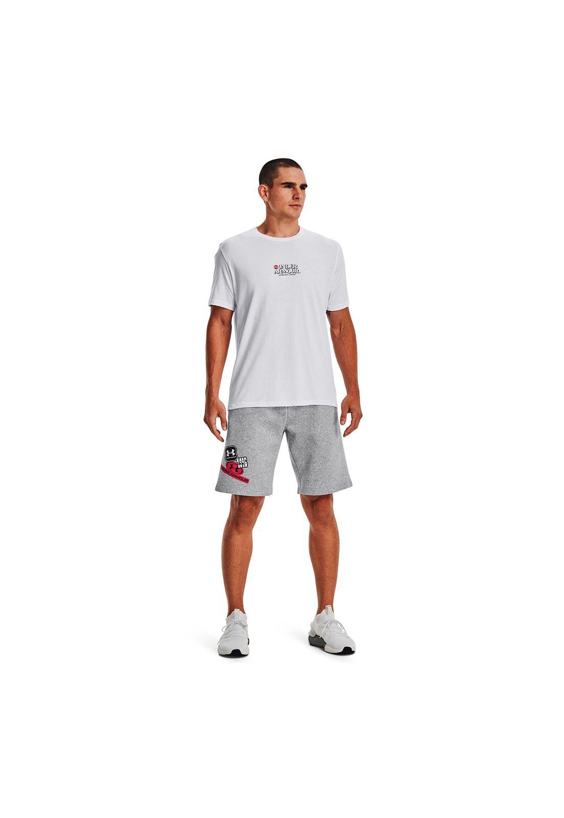 Short Train Riva Fleece Graphic Shorts Gris Hombre-5