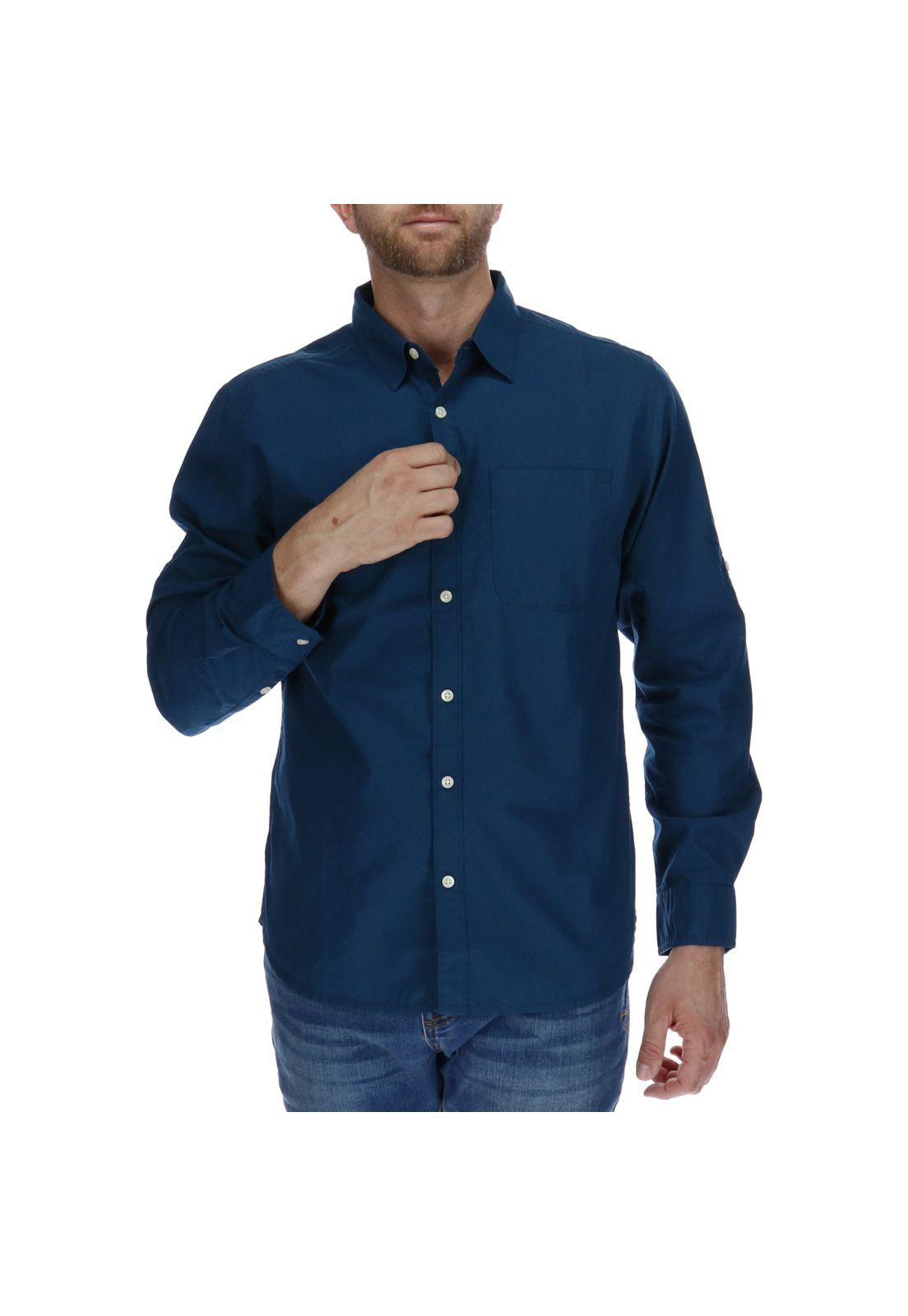 Camisa Hombre Foundation Convertible Azul-0