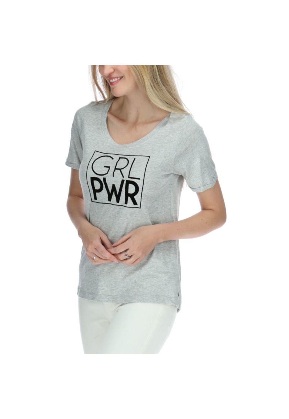 Polera Mc Mujer Grl Pwr Tee Gris-1