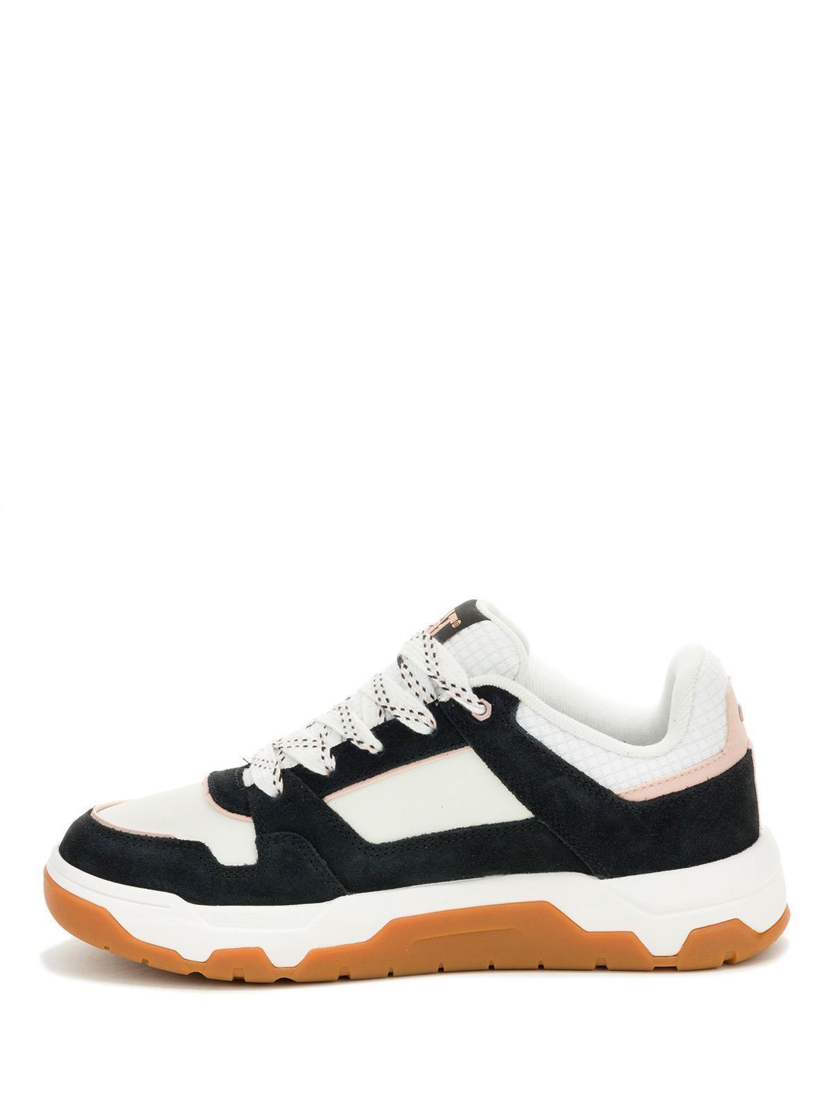 Zapatilla Cuero Mujer Script Negro-3