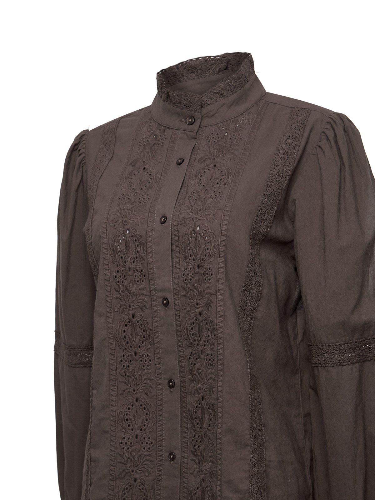 Blusa Algodón Orgánico Mujer Camelia Café-3