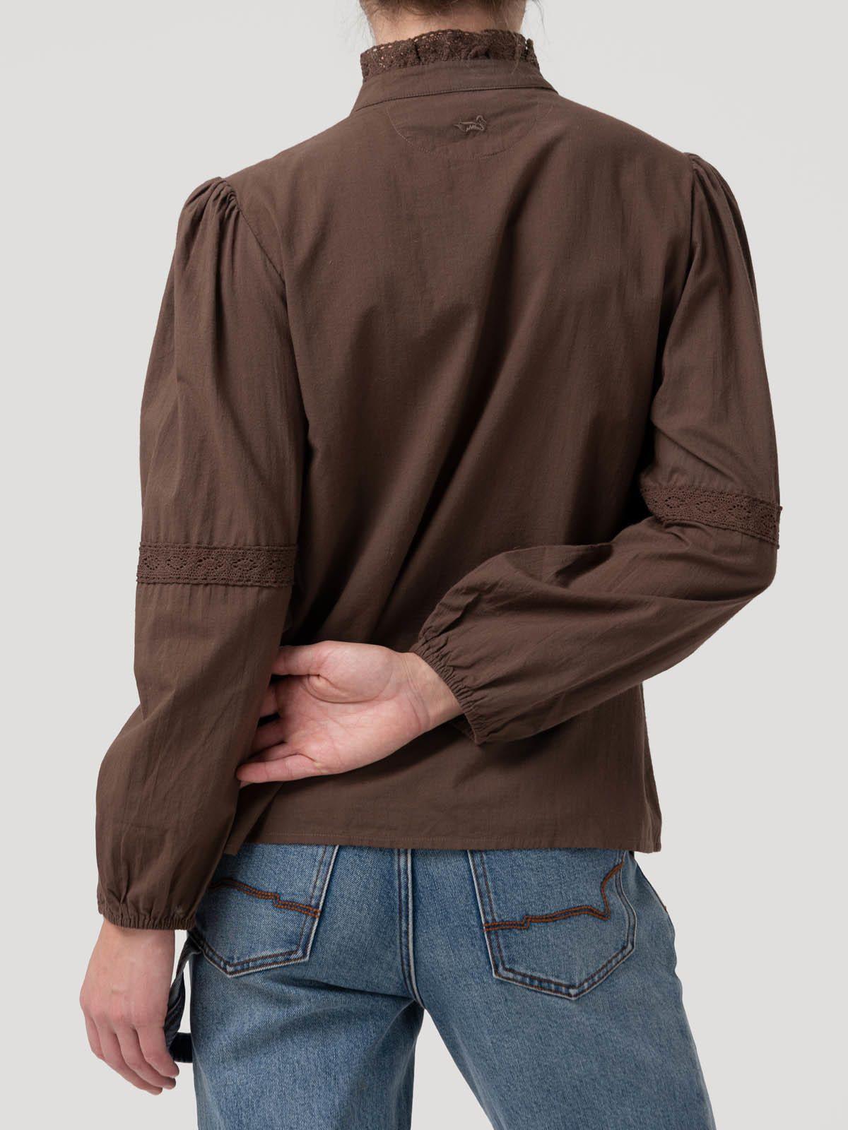 Blusa Algodón Orgánico Mujer Camelia Café-5