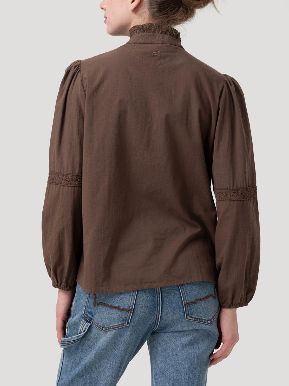 Blusa Algodón Orgánico Mujer Camelia Café-6